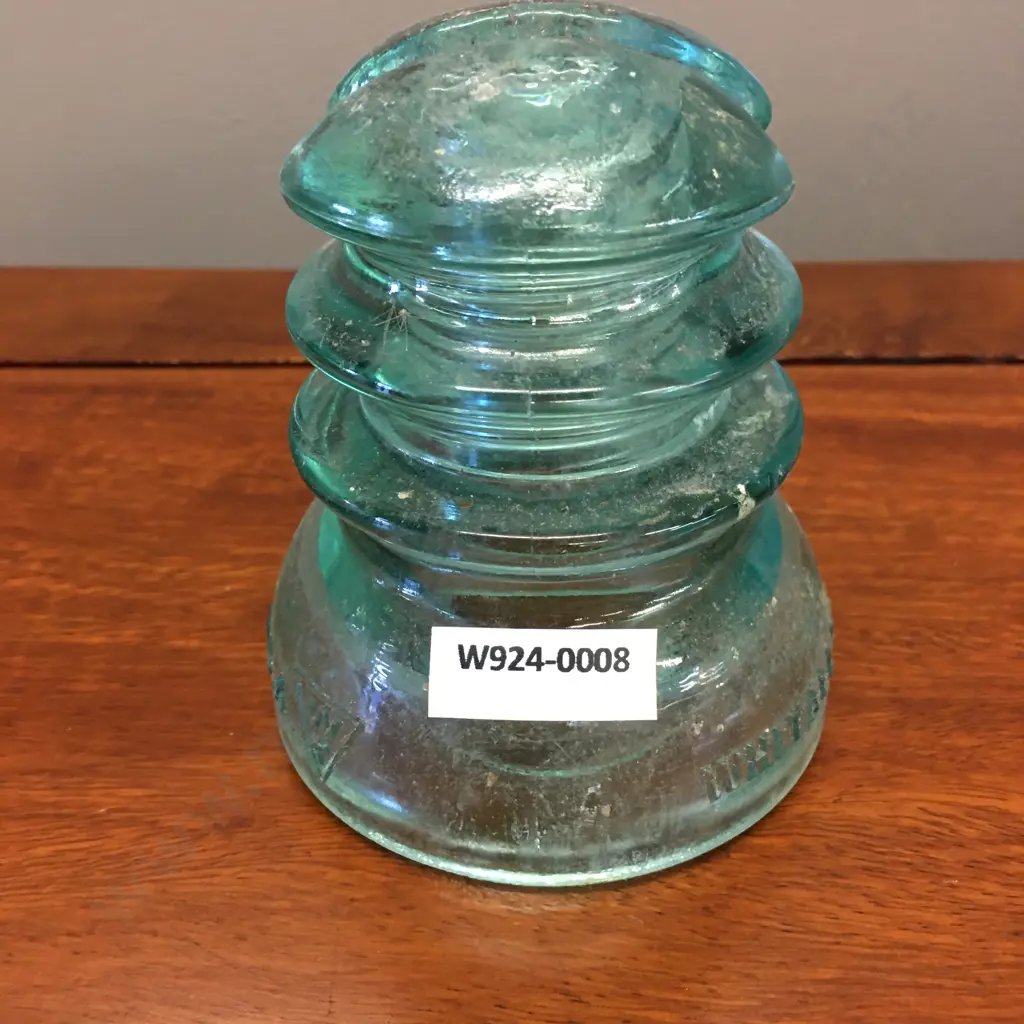 Vintage Whitall Tatum No 10 Glass Insulator. 11cm Image 1++
